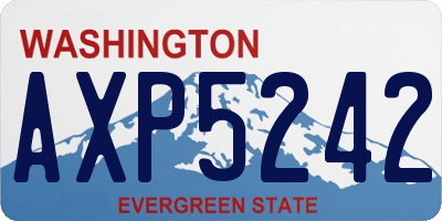 WA license plate AXP5242