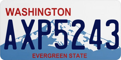 WA license plate AXP5243