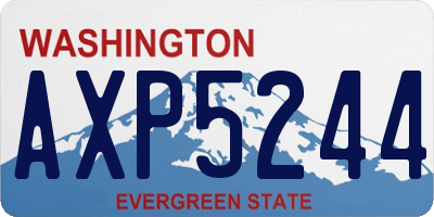 WA license plate AXP5244