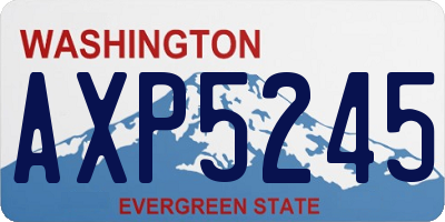 WA license plate AXP5245