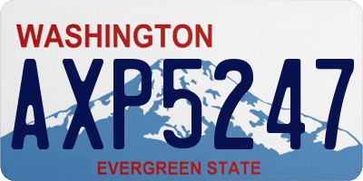 WA license plate AXP5247
