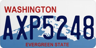 WA license plate AXP5248