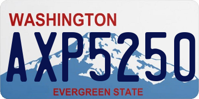 WA license plate AXP5250