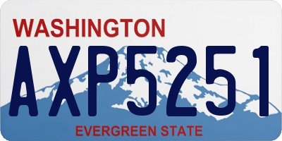 WA license plate AXP5251