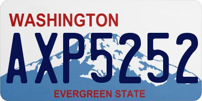 WA license plate AXP5252