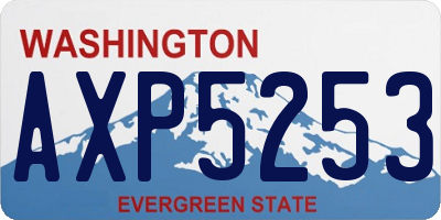 WA license plate AXP5253