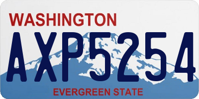 WA license plate AXP5254