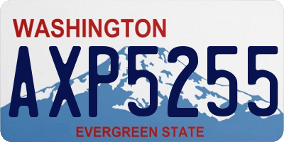 WA license plate AXP5255