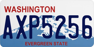 WA license plate AXP5256