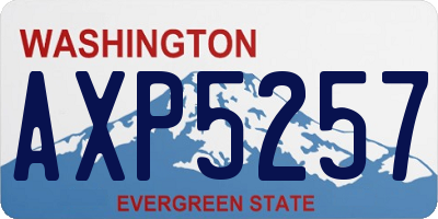 WA license plate AXP5257