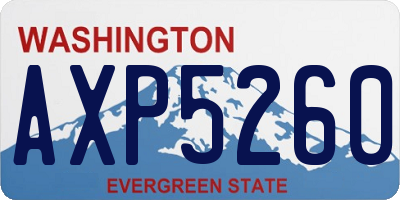 WA license plate AXP5260