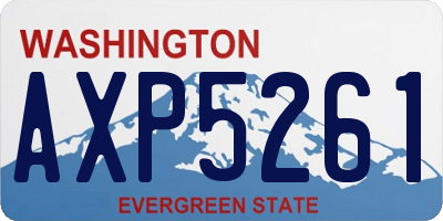 WA license plate AXP5261