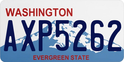 WA license plate AXP5262