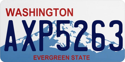 WA license plate AXP5263
