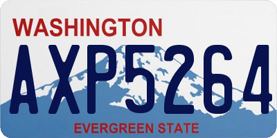 WA license plate AXP5264