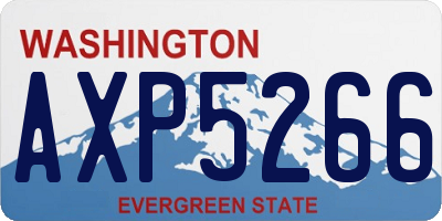 WA license plate AXP5266