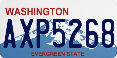 WA license plate AXP5268