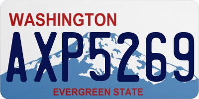 WA license plate AXP5269
