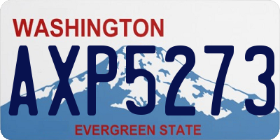 WA license plate AXP5273