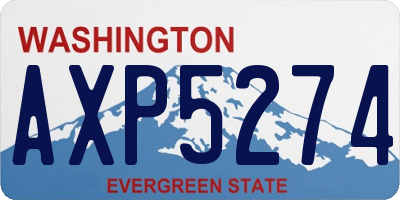WA license plate AXP5274
