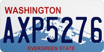WA license plate AXP5276