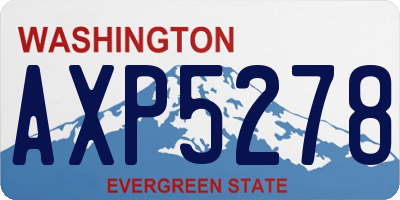 WA license plate AXP5278