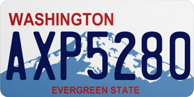 WA license plate AXP5280