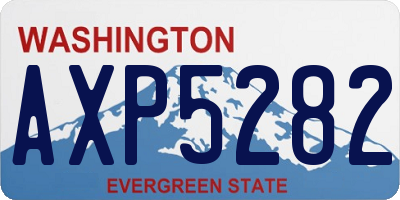WA license plate AXP5282