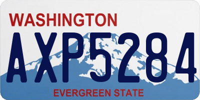 WA license plate AXP5284