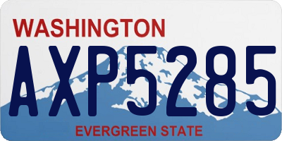 WA license plate AXP5285