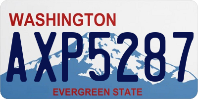 WA license plate AXP5287