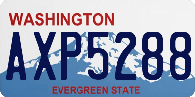 WA license plate AXP5288