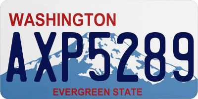 WA license plate AXP5289