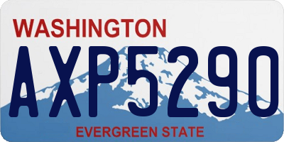 WA license plate AXP5290