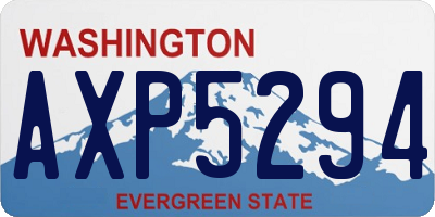 WA license plate AXP5294