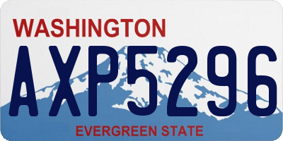 WA license plate AXP5296