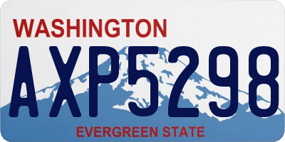 WA license plate AXP5298
