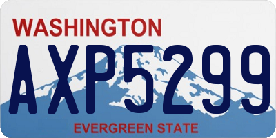 WA license plate AXP5299