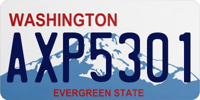 WA license plate AXP5301