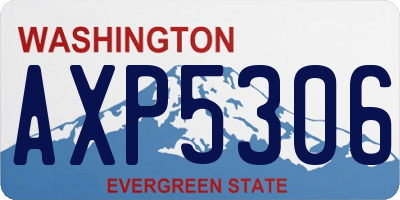 WA license plate AXP5306