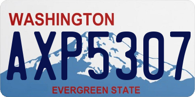 WA license plate AXP5307