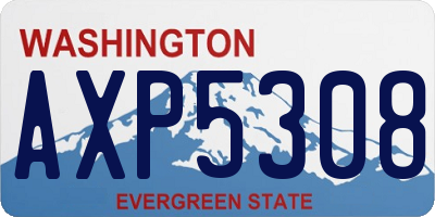 WA license plate AXP5308