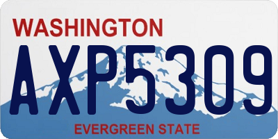 WA license plate AXP5309