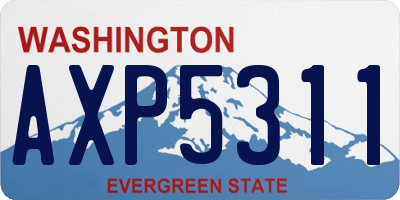 WA license plate AXP5311