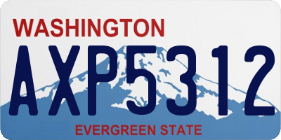 WA license plate AXP5312