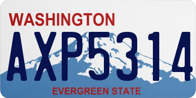 WA license plate AXP5314