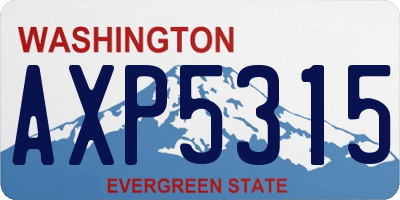 WA license plate AXP5315