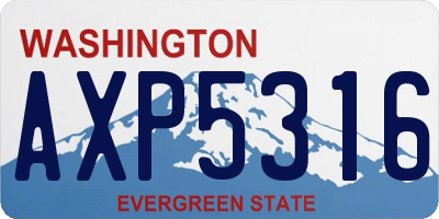 WA license plate AXP5316