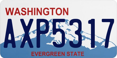 WA license plate AXP5317