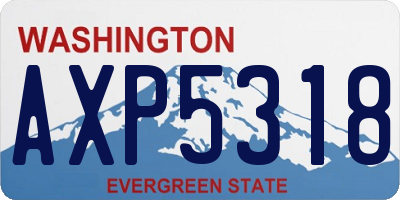 WA license plate AXP5318
